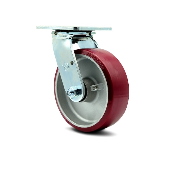 6 Inch Poly on Aluminum Wheel Swivel Caster with Ball Bearing